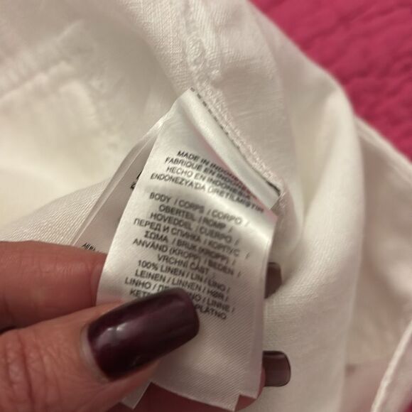 Ralph Lauren White 100% Linen Shorts, US12 - Picture 6 of 6